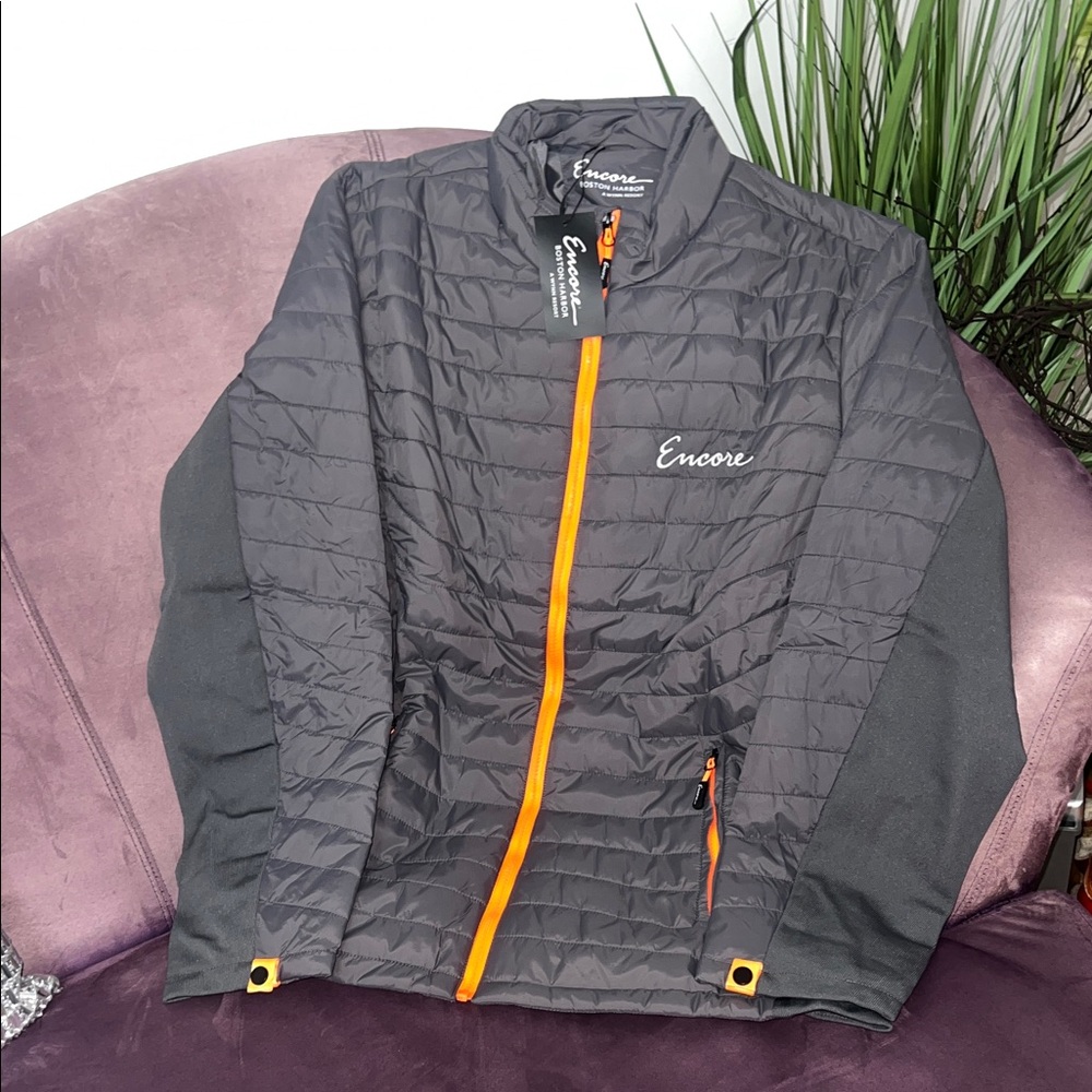 Encore A Wynn Resort Gray Jacket with Orange Accents